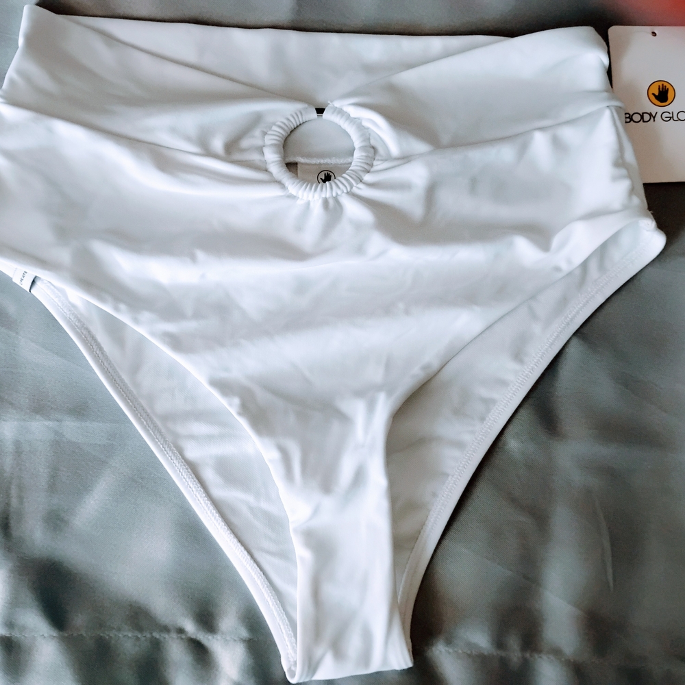 Body Glove White High-Waisted Bikini Bottom